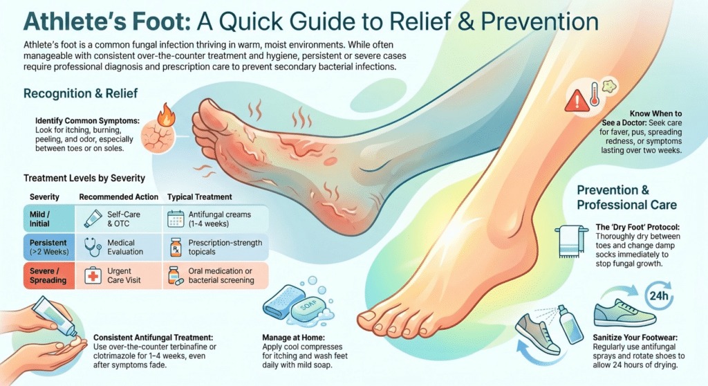 Athlete’s Foot Treatment in Pontiac MI Infographic
