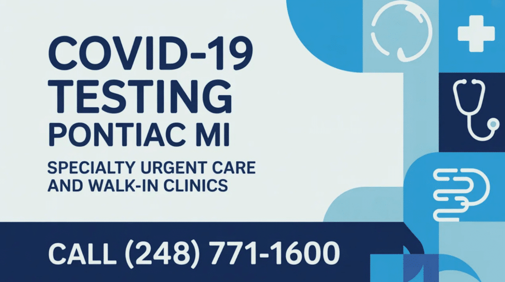 COVID-19 Testing in Pontiac MI Infographic