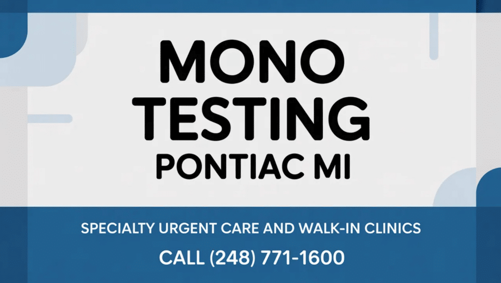 Mono Testing in Pontiac MI Inforgraphic