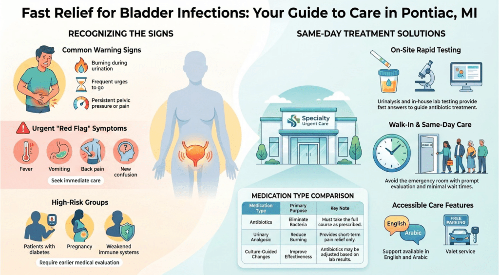 Bladder Infection Treatment Pontiac MI Infographic